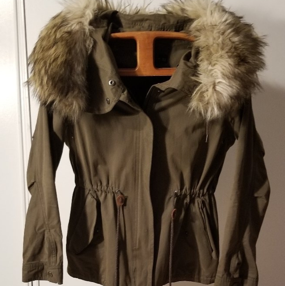 Zara Olive Green Windbreaker